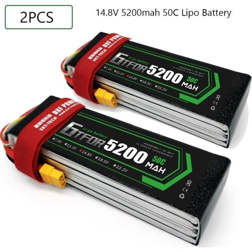 GTFDR 4S Lipo 14.8V 5200mah 50C-100C Lipo Battery 4S XT60 T Deans XT90 EC5 For FPV Drone Airplane Car Racing Truck Boat RC Parts