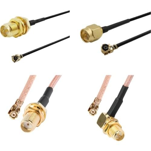 JXRF 2PCS SMA Connector Cable Female to uFL/u.FL/IPX/IPEX UFL to SMA Female RG178 1.13 Antenna RF Cable Assembly