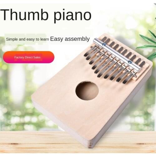 10 Key Kalimba DIY Finger Piano Painted Kalinba for Wooden Play with Guitar Wood Musical Instruments Beginners Gift