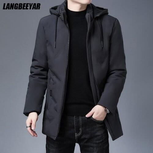 LANGBEEYAR Men's Parkas With A Hood