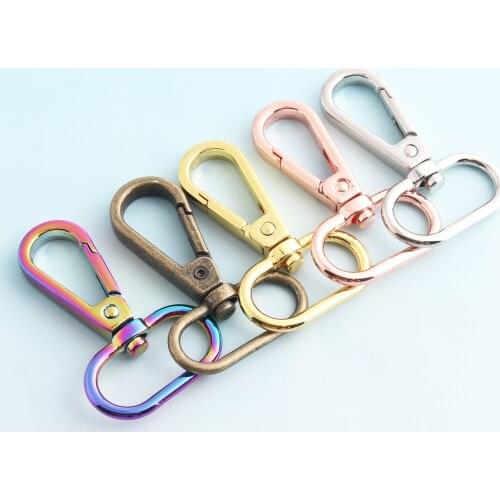 25mm Metal Lanyard Snap Hook Sewing Clasp Bag Strap Buckles DIY Purse Hardware Rainbow Swivel Clips