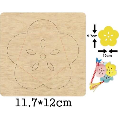 Cute Flower Keychain Cutting Wood Dies Daisy Chain Ring Wooden Dies Suitable For Common Die Cutting Machines on the Market 2020