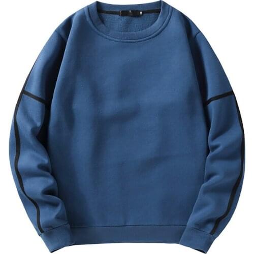 Fashion Webbing Design O Neck Sweatshirt Men 2021 Autumn Winter Fleece Oversized Hoodie Men Japanese Streetwear Casual Clothing