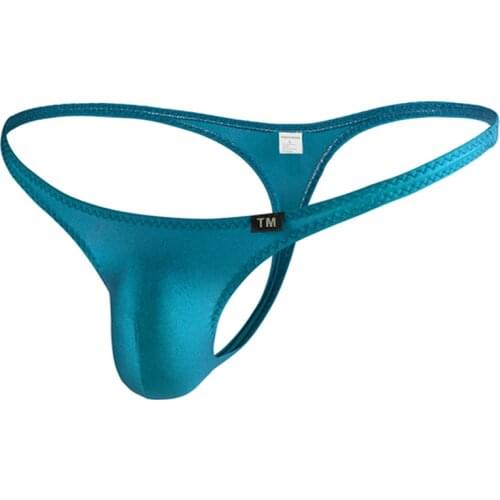 Mens penis pouch underwear mens fashion nylon underwear man t-back g-string elastic thongs erotic mens underwear jockstrap