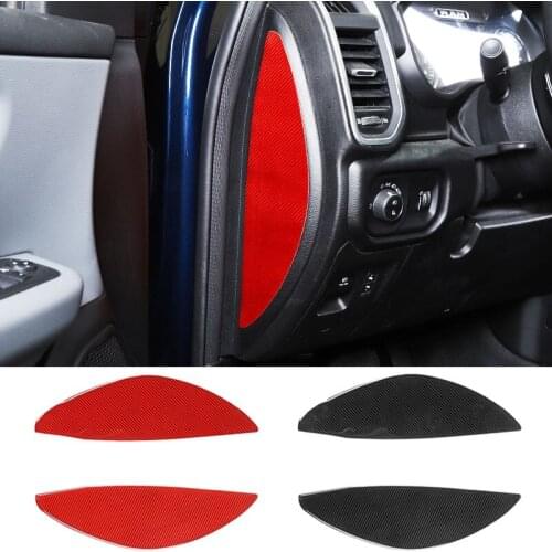 Soft carbon fiber Door Cushion Interior Accessories Decoration Frame Kit Fit For Dodge RAM 1500 2018-2021