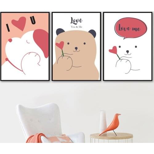 Wall Art Canvas Posters And Prints Cartoon Birthday Information Nordic Poster Wall Pictures For Living Kids Room