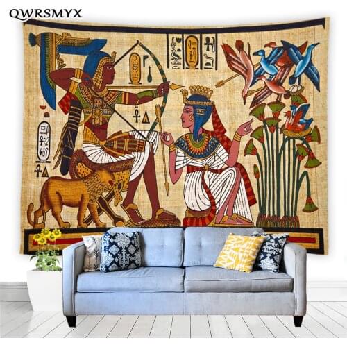 Ancient Egypt Series Tapestry Wall Hanging Courtyard Balcony Bedroom Dorm Background Wall Decor Tapestries Home Art Adornment