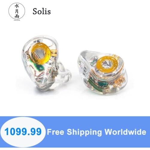 MoonDrop Solis Earphone Transparent Version 2EST+4BA Hybrid Drivers HiFi Music Monitor DJ Studio In-Ear Earphones Earbuds