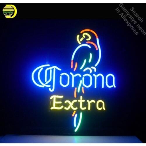 Neon Sign for Coron Extra Parrot Neon Tube sign handcraft Decorate room window Beer pub Iconic Sign Recreation room Art Lamps