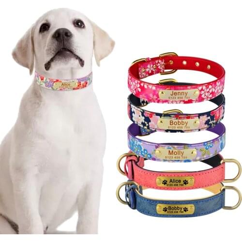 Custom Nylon Collar Pet Collars Free Engraved Name Dogs Collars Adjustable Puppy Medium Large Dogs ID Personalized Dog Cat Tag