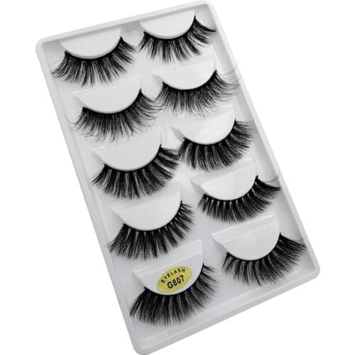 SHIDISHANGPIN 3D Eyelashes Natural Mink Lashes 25mm Lashes Mink Eyelashes Fluffy False Eyelashes For Makeup Maquillaje faux cils