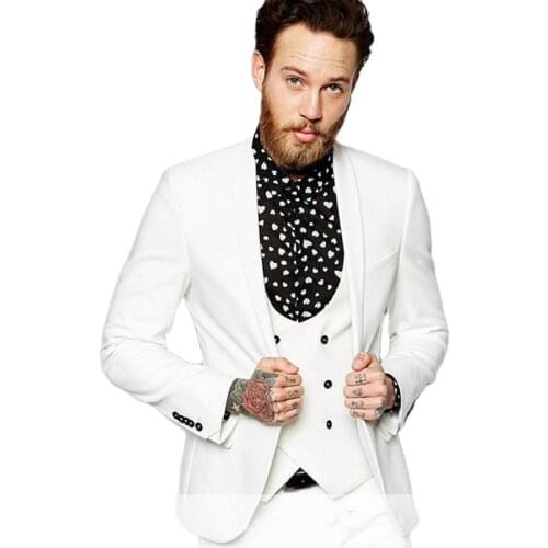 Slim Fits Groom Tuxedos Handsome Mens Evening Dress Toast Business Suits Coat Waistcoat Trousers (Jacket+Pants+Vest+Tie) W:134