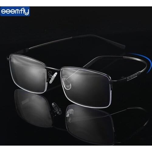 Seemfly Clear Vision Glasses Smart Zoom Progressive Multi-focus Eyewear Ultralight Glasses Portable Presbyopic Magnification