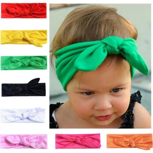 Newborn Baby Headband Headwear Turban Knotted bow Baby Hair Accessories Hair Bands for Baby Girls Toddler Elastic Head Bandages