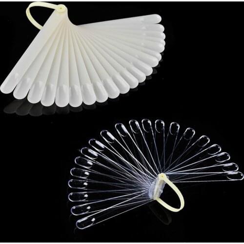 Wholesale 1000pcs Excellent 20 tips Natural Clear nail art color chart gel Polish Display Wheel 20 Colors Palette Free Shipping