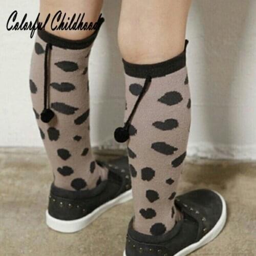 Autumn winter Boys Socks Long Knee High socks With cartoon tail ladybug design Princess girls socks children meias 0-4Y