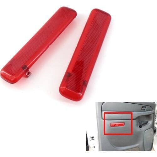 Pair For Chevrolet GMC Truck SUV Interior Rear Door Panel Light Lens Reflector