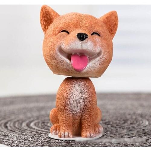 Cute Animal Craft Decor Personalized Shaking Head Puppy Doll for Home Automotive Interior Ornaments