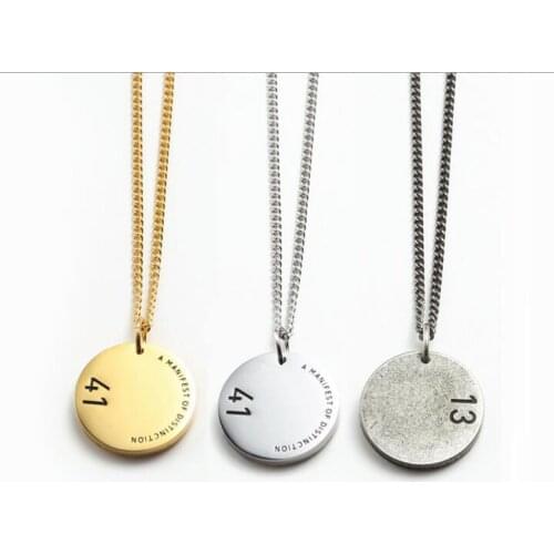 Vintage Stainless Steel Couple Necklace & Pendant His And Her Promise Necklace 1314 Forever Pendants Necklaces For Men and Women