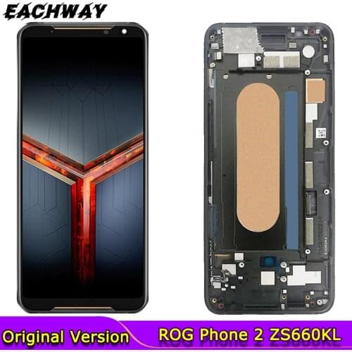 6.59" Original LCD Display For ASUS ROG Phone 2 ZS660KL LCD Touch Panel Screen Digitizer Assembly NEW Phone2 i001DB Replacement