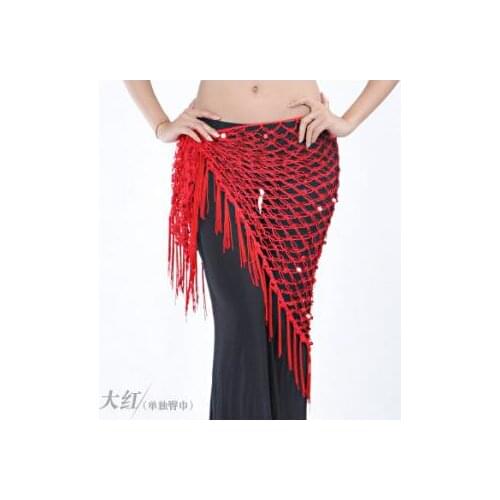 1 piece Hot Shining Belly Dance Sequins Triangle Hip Scarf Waist chain Sparkly Sequins Shawl Dancewear Costumes new