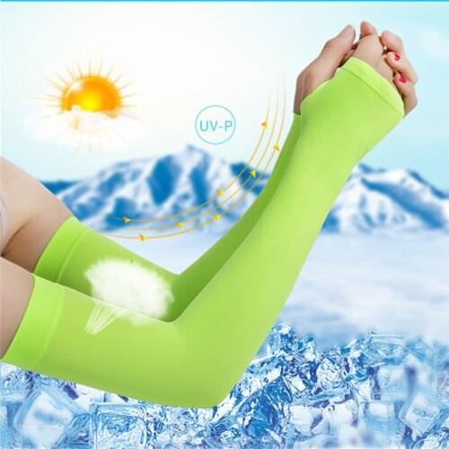 1Pcs Breathable Quick Dry UV Protection Running Arm Sleeves Basketball Elbow Pad Fitness Armguards Sports Cycling Arm Warmers