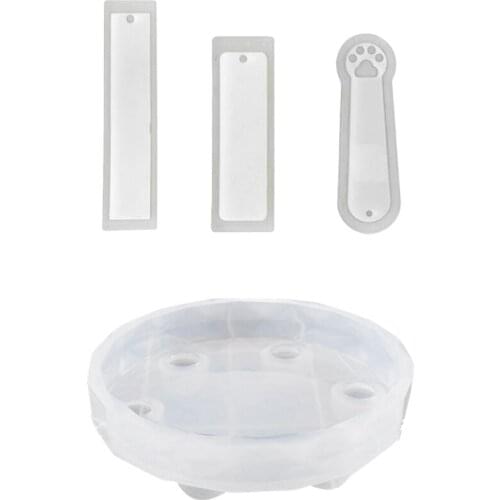 3 Pcs Diy Bookmark Silicone Mould & 1Pcs Round Ball Silicone Mold Diy Crafting Tools(Molds Only)