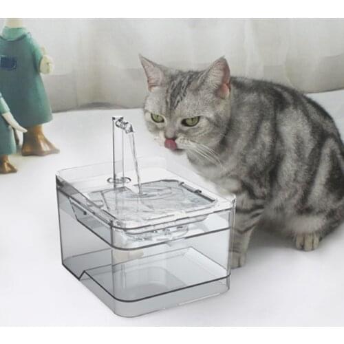Automatic Pet Cat Water Fountain Pet Fountain Dog Water Dispenser Transparent Intelligent Induction Pet Water Dispense Supplies