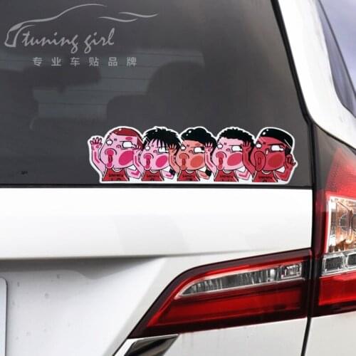 Car Stickers Basketball Slam Dunk Japanese Cartoon Funny Creative Decals For Rear Windshield Auto Tuning Styling 28x8cm D15