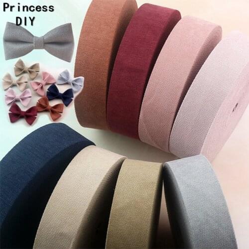 5M/Lot 10 25 40mm Autumn Solid Twill Woven Wine Ribbon Cotton Fabric Fall Winter Layering Dark Orange Hair Bow Collar Accessory