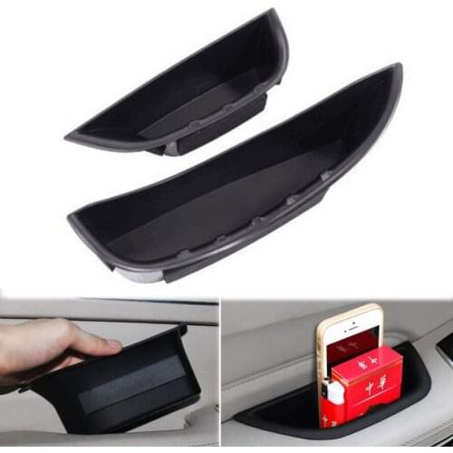 BBQ@FUKA 2Pcs ABS Car Front Door Armrest Storage Box Holder Container Organizer fit For Benz C Class W205 2014-2015