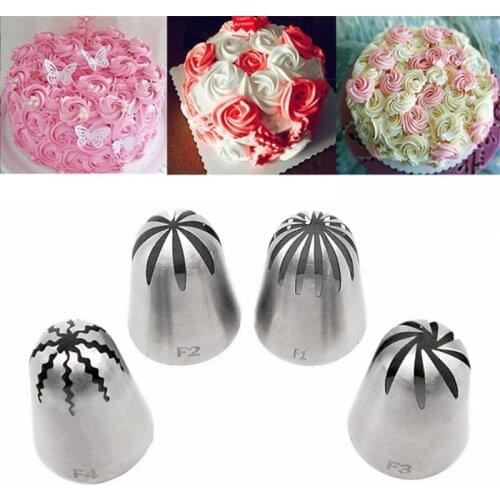 Large Cream Russian Nozzle Pastry Stainless Steel Icing Piping Tips Cupcake Cakes Decorating Baking Tools Flower Pastry