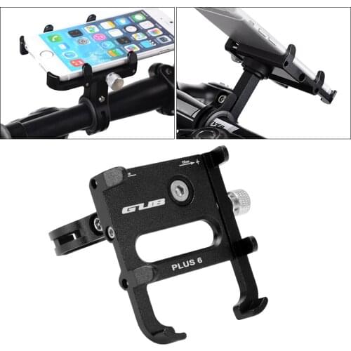Bicycle Phone Holder Bracket Universal Adjustable Bike Motorcycle Handlebar Clip Stand Mount Holder for 3.5-6.2 inch Smartphone