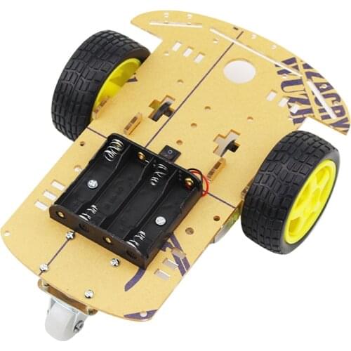 DIY Smart Robot Car Chassis Acrylic Board Speed Encoder Battery Box Tires Gearmotor for Raspberry Pi 3 Learning
