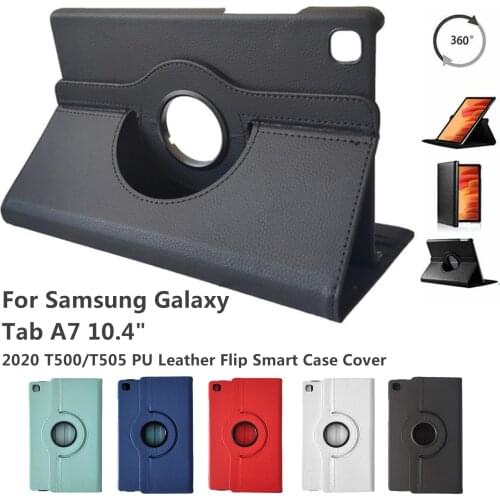 For samsung tab a7 case Flip Trifold Stand PU Leather for galaxy tab a7 SM-T500 SM-T505C Protective Auto Wake 10.4" mince solid