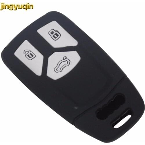Jingyuqin For Audi 2016 2017 A4 allroad B9 Q5 Q7 TT TTS keyless Car Key Case Fob Cover 3 Buttons