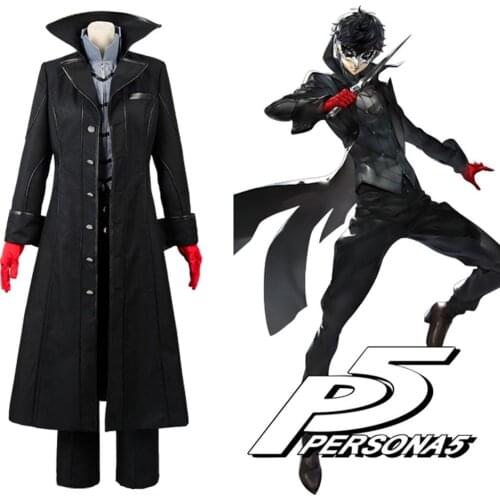 Persona 5 Joker Cosplay Costume Uniform Outfit Coat Full Suit Halloween Carnival Costumes