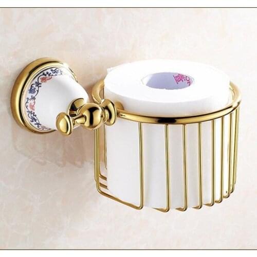 Creative Ceramic Design Bronze Gold Finish Toilet Paper Holder/Bronze Paper Towel Holder,Roll Holder&Bathroom Storage Basket
