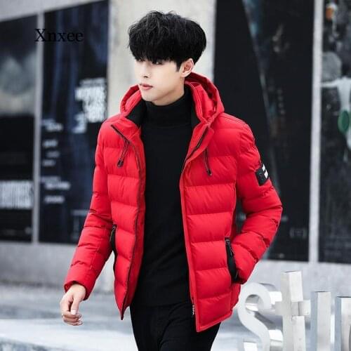 Drop Shipping New Fashion Men Winter Jacket Coat Hooded Warm Mens Winter Coat Casual Slim Fit Student Male Overcoat Streetwear