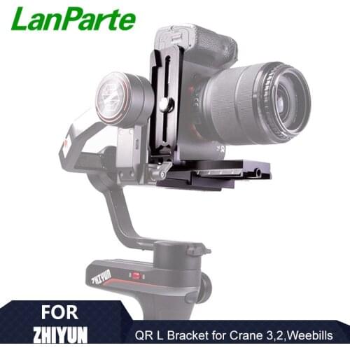 Lanparte Quick Release L Bracket for Zhiyun Crane 3, 2, Weebills Gimbal Accesories