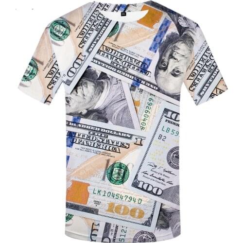 Dollar T shirt Men Money Tshirts Casual Russia T-shirts 3d United States Tshirt Printed Harajuku Shirt Print