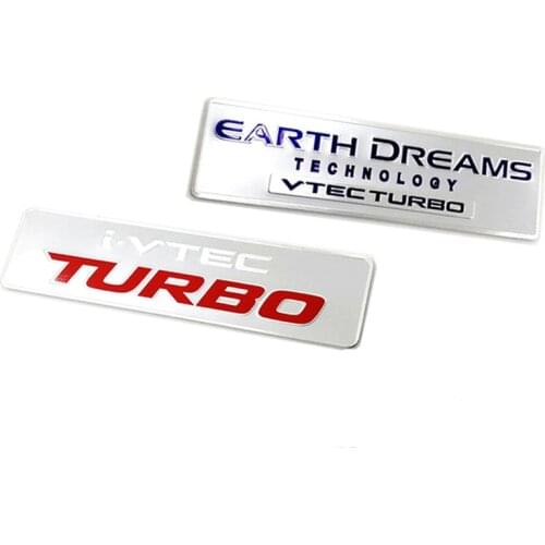 11pc Car Body Sticker for iVTEC VTEC Turbo Chrome Badge for Honda Avancier Accord Fit Jade Jazz Civic HRV Acura RDX Decoration