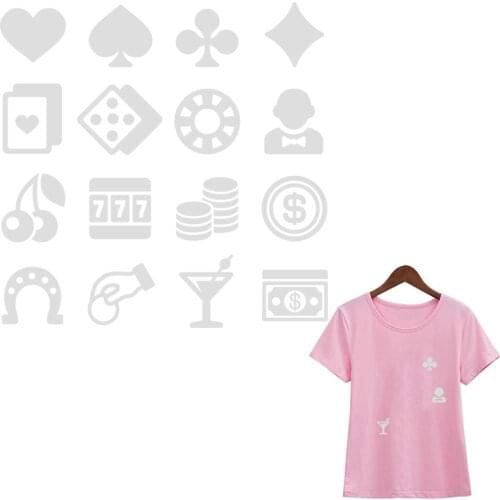 Silver Patches Stickers For Clothes Small Size Set Hot Tear Diy Thermal Transfer T-Shirt Dresses New Design Transfer Iron-On