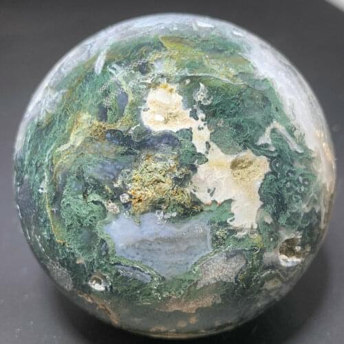 Natural Aquatic Agate Crystal Hand Grinding Ball-Healing