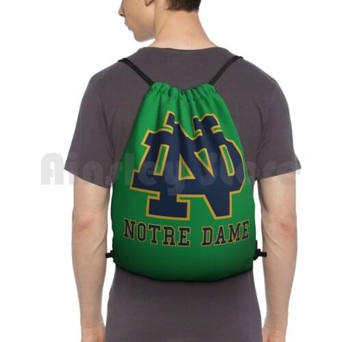 Notre Dame , Fightin Irish Nd Backpack Drawstring Bag Riding Climbing Gym Bag Nd Notre Dame Football Fighting Irish Irish