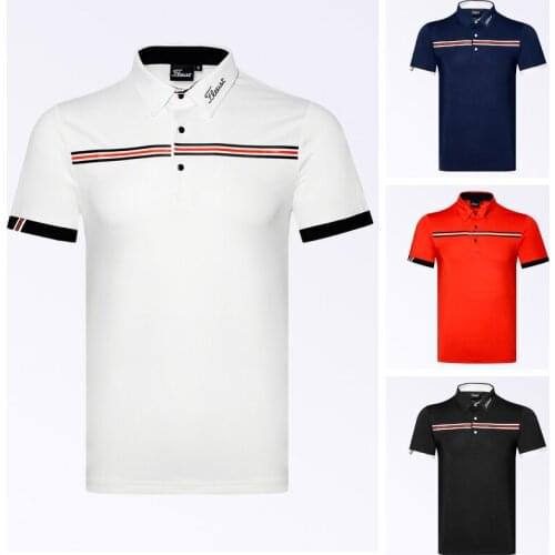 New Multicolor Golf Clothing Mens Short-sleeved T-shirt Quick-drying Breathable Sweat-absorbent Polo Shirt Top Golf Polo Shirts