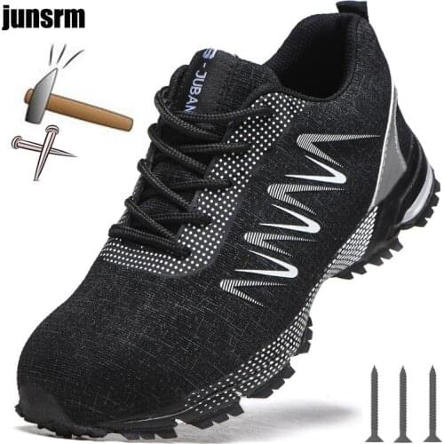 New Breathable Steel Toe Cap Work Shoes Boots Men Outdoor Anti-slip Steel Puncture Proof Protetive Safety Shoes