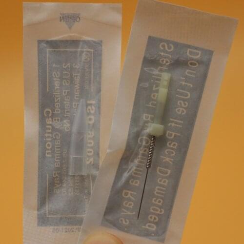 50Pcs 1RL Permanent Makeup Needles Eyebrow With 50 pcs Tattoo Needle Tips For Dragon Tattoo Machine Tattoo Eyebrow Lip supply