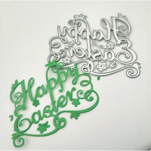 Cutting dies Happy Easter Moon metal crafts paper die-cutting /DIY embossing, Easter and New Year