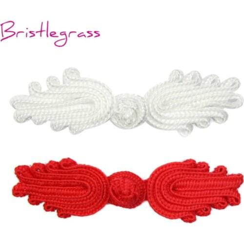 BRISTLEGRASS 5 Pair Handmade Traditional Chinese Knot Buttons Frogs Closure Ribbon Fasteners Cheongsam Costume Suit Sewing Craft